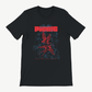The 2026 Neon Nature Event T Shirt by Electric Picnic is a black, eco-friendly, made-to-order tee featuring a red and blue graphic of birds, flowers, and a skull. Red text at the top reads “PICNIC,” with “Music and Arts Festival” printed below. Designed with a unisex tailored fit for maximum comfort and style.