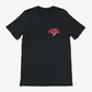 Introducing the Electric Picnic Electric Tree T Shirt—a black unisex tailored fit tee featuring a small pink ELECTRIC PICNIC logo and a flying bird graphic on the left chest. Made from premium, super-soft Airlume combed cotton, this eco-friendly t-shirt blends comfort and style effortlessly.