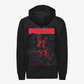 Sure! Here’s a revised sentence using your product data: The Click & Collect Neon Nature Heavyweight Hoodie by EP 2026 Click & Collect is a black hoodie featuring a graphic on the back with two red birds, blue floral outlines, and bold red and blue text reading “Electric Picnic” and “Music and Arts Festival.”.